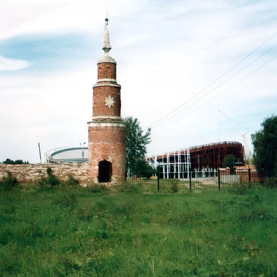 Строительство Конькобежного центра в Коломне, 2004 год. Из архива Татьяны Залата.