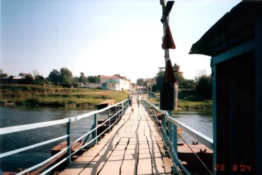 Коломна, понтонный мост, 2004 год. Из архива Татьяны Залата.