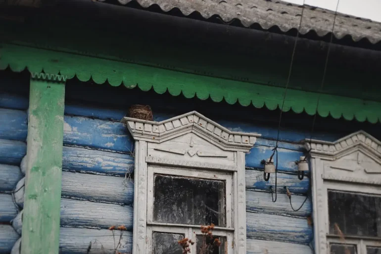 Резные элементы на доме в д. Полушкино. Ступинский городской округ (ступинский район). Фотограф – Анна Салтыкова. Фотопроект “Наличники”.