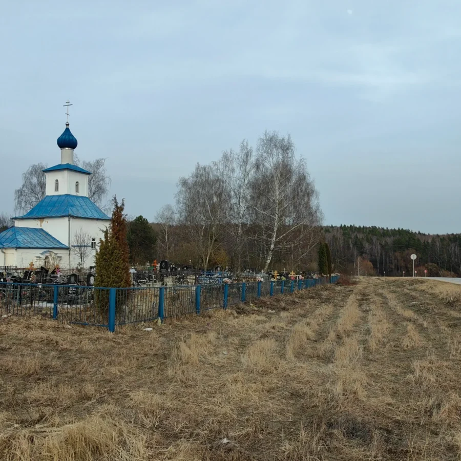 Село Еганово городского округа "Ступино". Храм Николая Чудотворца (1745). 10 марта 2025 года. Фотография Татьяны Залата.