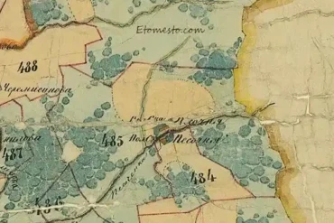Песочня Серпуховского уезда на плане Генерального межевания (1797).