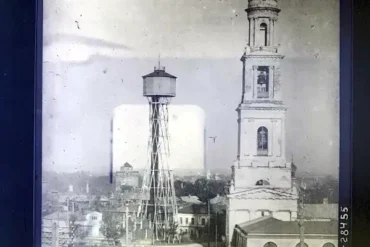 1920-е гг. Коломна. Шуховская башня и церковь Иоанна Богослова. ГНИМА им. А. В. Щусева. №№ ГК 48096128 / КП (ГИК): ГНИМА НФ-ОФ-504/13 / Инв.: V-28455.