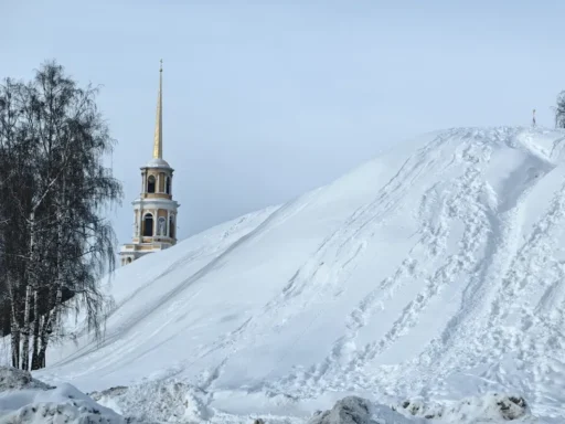 Рязань, Соборная колокольня и кремлёвский вал. 18 январь 2026 г.