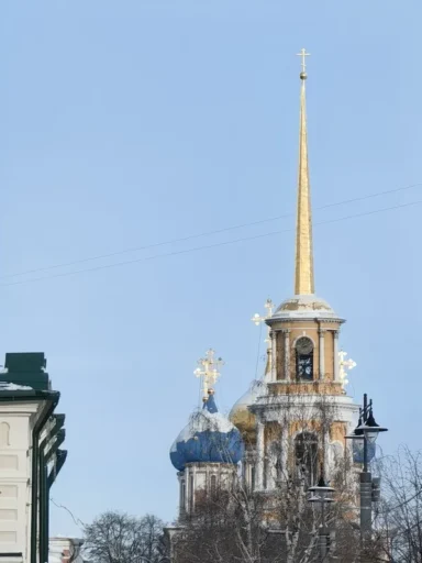 Рязанский кремль - Соборная колокольня и Успенский собор. 18 января 2026 г.