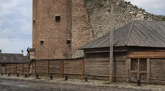 Грановитая башня Коломенскогл кремля. Одна из первых фотографий Коломны. 1869-1870. Современная колоризация.
