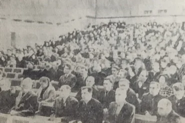 В зале. Дворец культуры и спорта в Коломне, открытый в 1966 г. Источник фото: Коломенская правда. 24 марта 1966. № 47 (10340). С. 2.