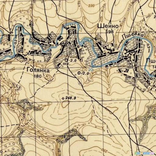 Голянка на карте 1941 г.