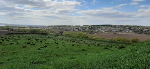 Вид на Старую Каширу с городового вала. Весна 2023 г.