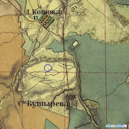 Место, занимаемое СНТ "Дальний" Истринского района, в 1853 году.