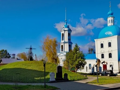 Благовещенский храм и Благовещенский курган в Зарайске. Загружено на Про Край: Татьяна Залата