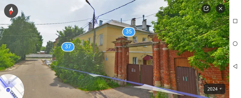Городская усадьба по улице Савельича, 35, г. Коломна. Источник: Яндекс панорамы.
