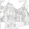 Город Кимры, Тверская область. Графика.