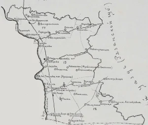 Колыберевская волость Коломенского уезда на карте 1894 года.